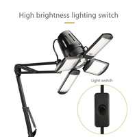 Hadiyah Beauty Nouveau design Station de travail de tatouage Console multifonction Double support avec lampe Chariot à plateau de tatouage Hauteur réglable