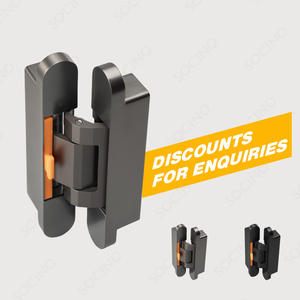 SOCINO матовый черный серый 3D Регулируемый самозакрывающиеся гидравлический мягкий закрытый скрытый дверной шарнир Оборудование Скрытая дверная петля - Product Image 2