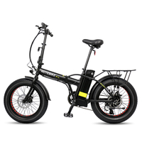 Vélo électrique à pneus larges 48V 750W, moteur arrière sans balais, cadre en alliage d'aluminium, frein à disque, batterie au lithium