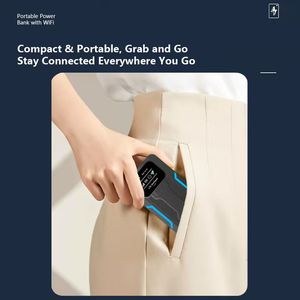 พาวเวอร์แบงค์ไร้สายแบบพกพา ไวไฟฮอตสปอต แบตเตอรี่ 10000mAh ชาร์จอุปกรณ์พร้อมกันได้ ใช้งานได้นานเป็นพิเศษ ช่องเสียบ USB - Product Image 6