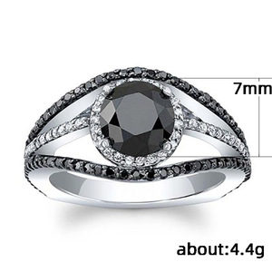 Anello Traforato Inciso da Donna, Gioiello alla Moda con Cristallo, Regolabile, Stile Trendy e Versatile - Product Image 4