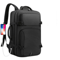Sac à dos professionnel unisexe en polyester Oxford 36-59L, sacoche pour ordinateur, valise à roulettes, interface de chargement USB, respirant, design incurvé ENGLAND