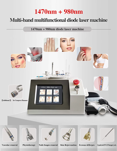 2 in 1/ 5 in 1 다기능 980nm 다이오드 레이저 빠른 혈관 제거 물리 치료 손톱 곰팡이 치료 기계 피부 분석기 - Product Image 5
