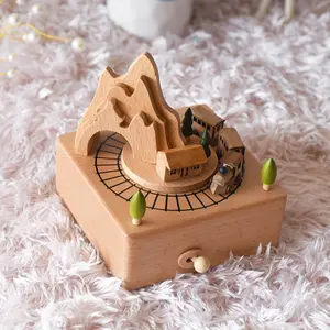 Hand-made Wood Hot Selling Car Sports High Quality Wooden Music Box