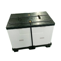 Grand conteneur de palette en plastique pliable pour l'industrie des transports 1200x1000x760mm