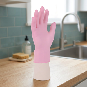 Non-Medical Pink disposable latex free nitrile gloves powder free M3.5g series made in malaysia directly sale - Product Image 3