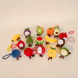 Portachiavi con ciondolo di frutta colorata per bambini peluche su misura animali di peluche giocattoli per bambini all'ingrosso regalo di festa - Product Image 4