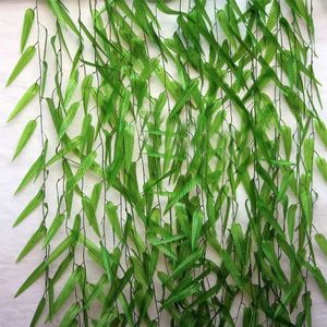 Artificial <b>Willow</b> Leaves Bouquet 100cm-200cm Silk Flower Greenery For Decorations Ceiling Kindergarten Shopping Mall - Product Image 1