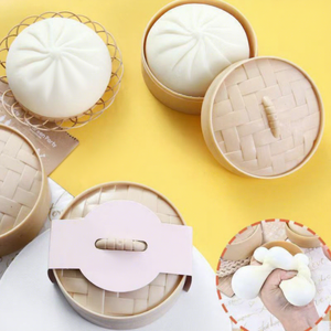 Jouet anti-stress en PVC à rebond lent, simulation Xiaolongbao, nouveauté, pour enfants de 5 à 7 ans, mignon et populaire sur internet - Product Image 2