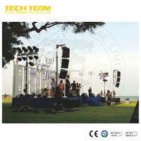 Torre de Elevación Telescópica Portátil de Alta Calidad para Line Array, Torre de Elevación para Cabina de DJ con Altura Máxima de 6.5m y Capacidad de Carga de 100kg