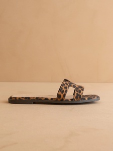 Women's Embroidered Sandals Ladies <b>Shoes</b> and Sandals Designer Sandals H Leopard print color Blue <b>Green</b> Beach Sandals Open Toe - Product Image 2