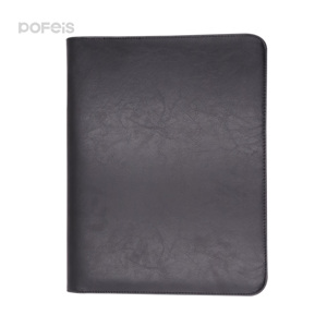 Portefeuille en cuir végétalien avec fermeture à glissière Business Planner Portfolio <span class=keywords><strong>professionnel</strong></span> Padfolio pour hommes et femmes - Product Image 3