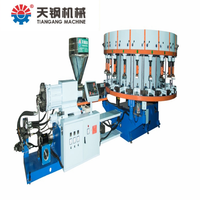 Machine automatique rotative d'injection PVC/TPR pour la fabrication de chaussures, marque Tiangang, 12 stations, 200 paires/heure, injection 120 kg/cm, 660 cm³