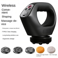 Ensemble cadeau d'appareil de massage corporel ergonomique apaisant à percussion, masseur sans fil à moteur sans balais pour tout le corps, pistolet de massage fascia