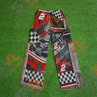 Pantalon personnalisé en tapisserie pour homme, tissé jacquard, style couverture, grandes tailles