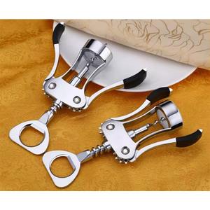 <span class=keywords><strong>Tire</strong></span>-<span class=keywords><strong>bouchon</strong></span> à ailettes en métal durable Ouvre-bouteille de vin Design ergonomique à double <span class=keywords><strong>levier</strong></span> Accessoire multifonctionnel pour outil de barre - Product Image 4