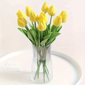 Tulipanes Artificiales <span class=keywords><strong>de</strong></span> PU <span class=keywords><strong>de</strong></span> Tacto Real en Oferta, Mini Flores Decorativas Artificiales para el Día <span class=keywords><strong>de</strong></span> la Madre, para Pasteles - Product Image 3