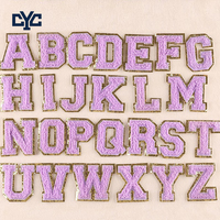 Parches de Letras de Chenilla Multicolor con Doble Borde, Parches de Letras del Alfabeto de la A a la Z, Parches Termoadhesivos de Chenilla