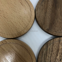 Usine personnalisé plaque affichage bois pot sous-verres plateau en bois tasse thé blanc gravé sous-verres pour boisson