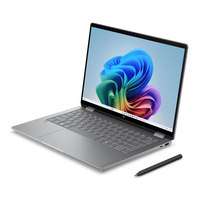 Ordinateur portable professionnel H&P Omnibook 360 X 14 pouces avec écran tactile OLED 2,8K 120Hz, processeur Ultra 7 358H ou Ultra 9 388H, 32 Go de RAM, SSD 1 To et stylet