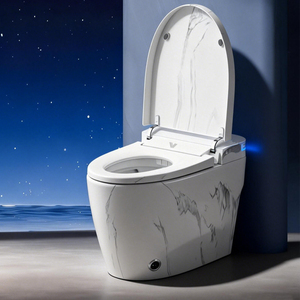 Intelligent <strong>Toilet</strong> Ceramic White Marble Pattern Bathroom Use Built-in Water Tank - Product Image 2