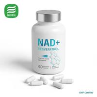 Capsules de complément alimentaire NAD+ Resvératrol Quercétine, antioxydant, santé cellulaire, végétalien, sans sucre, 60 capsules, étiquette privée OEM
