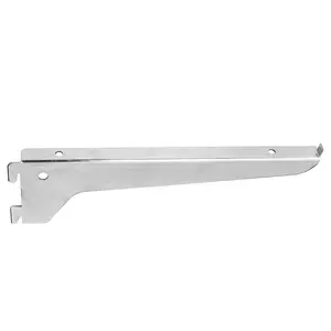 Slotted strut channel mounted metal brackets for holding glass