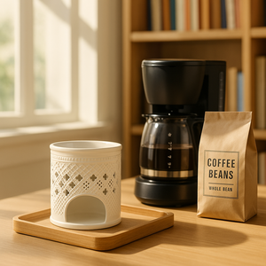 Biểu Tượng Tùy Chỉnh Vẽ Tay Gốm Màu Xanh Sáp Tan Chảy Tinh Dầu Burner Hà Lan Hương Thơm Khuếch Tán Nến Chủ Hương Khuếch Tán - Product Image 3