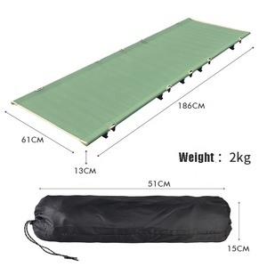 Lit de camping portable ultraléger, pliable et réglable, design léger, seulement 2 kg pour une utilisation en extérieur - Product Image 3