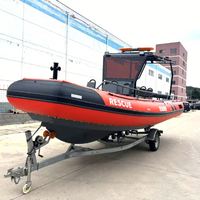 Bateau pneumatique rigide de luxe pour 14 personnes, coque en aluminium, 24,6 pieds, PVC Mehler avec cabine à toit rigide, pour le sport, fabrication OEM/ODM en Chine
