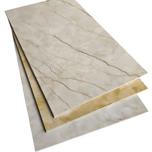 Placa UV tipo pedra imitando padrão de mármore, painel de parede em PVC, decoração de parede integrada, painel de parede para hotel KTV - Product Image 1