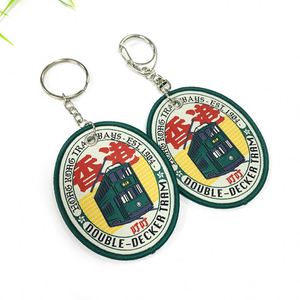 X48 Wholesale <b>Custom</b> Woven <b>Keychains</b> Personalized Fabric <b>Keychains</b> With Logo Oem Factory Direct - Product Image 4