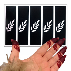 Henna pasta Body <span class=keywords><strong>Color</strong></span> pittura a mano indietro del dito del tatuaggio adesivo a rete modello cavo henné pittura tatuaggio - Product Image 3
