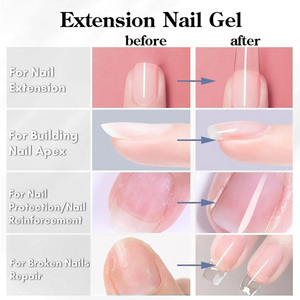 1KG HEMA FREE TPO FREE Extension Builder Gel dur Recharge Matières premières Gel souple Vernis à ongles clair Construction Nail Supplies - Product Image 4