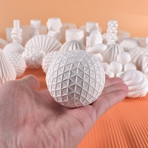 Khuôn làm bánh fondant/xà phòng/nến thơm hình học thủ công cao cấp DM312 bán buôn, khuôn silicon 3D sang trọng hình trụ màu trắng - Product Image 3