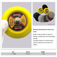 Plaque de support pour meuleuse à crochets et boucles de 3 pouces, filetage 5/16-24T, pour outils abrasifs, ponçage, polissage du métal et du bois