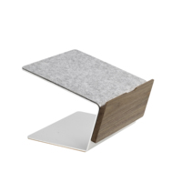 Support pour ordinateur portable SAMDI en alliage d'aluminium couleur noyer, design compact, fonction d'inclinaison pour PC, iPad et ordinateur portable