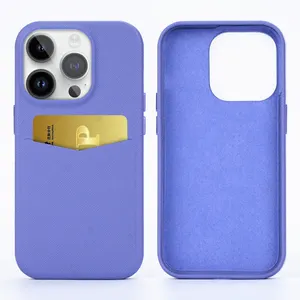 DL Retro PU Leather Phone Cover for iPhone Saffiano higher lens protector V pouch phone case Leather Case for iPhone 14