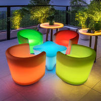 Ensembles de meubles de table d'extérieur, table LED, meubles de table d'extérieur, table basse, table de bar, table d'extérieur pour jardin, fête, événement, vacances