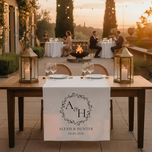 <span class=keywords><strong>Runner</strong></span> da Tavolo Personalizzato per Matrimonio con Nomi degli Sposi, Striscione in Lino Personalizzato per Cerimonia, Decorazione per Tavoli degli Sposi - Product Image 5