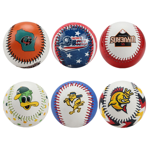 Balles de baseball en PVC et cuir PU à cœur en liège rigide, imprimées avec des photos, pour enfants, usage promotionnel, fabriquées au Pakistan, modèle KOK, vente chaude - Product Image 1