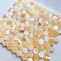 Carreaux de cuisine, autocollant mural, mosaïque, pierre d'onyx jaune naturel, carreaux de mosaïque