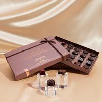 Leere, individuell gestaltbare, luxuriöse, magnetische Schokoladenpralinenbox mit Kunststoffeinsatz – Geschenkverpackung für Pralinen