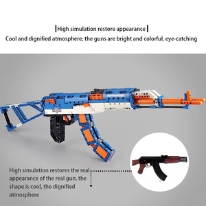 C81001 Cada AWP AK47 Gewehr Revolver Pistole SWAT Armee Waffenmodell DIY Bausteine Militär-Baukasten Spielzeug - Product Image 6