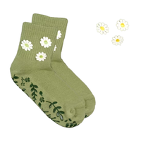 Chaussettes de yoga en jacquard tricoté antidérapantes avec logo personnalisé, chaussettes de pilates respirantes en coton pour femmes, chaussettes d'automne pour enfants