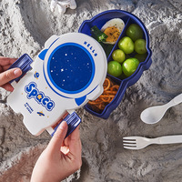 Boîte à lunch compartimentée pour enfant, motif astronaute de dessin animé, pour écolier, étudiant, ou employé de bureau