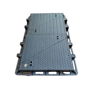 Zhenhan en124/E600 dễ uốn sắt bitum tráng màu đen kỹ sư lớp vuông hình chữ nhật bể tự hoại nắp hố ga với khung - Product Image 5