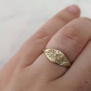 Floral Gold Plated <b>Ring</b> Unisex Jewelry Gift Yiwu Origin CY970 - Product Image 3