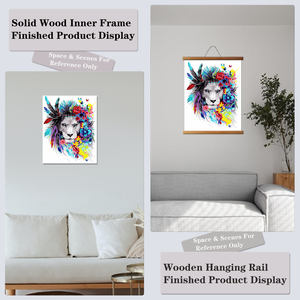 Paint by Numbers Lion with Flowers and Feathers Canvas Art Kit Modern Animal Design Handmade Decoration - Product Image 6