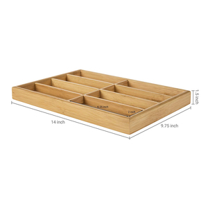 Wholesale Single-Tier Eyewear Display Tray Wooden <b>Tabletop</b> Organizer with 8 Compartments Sunglasses <b>Storage</b> Rack - Product Image 3